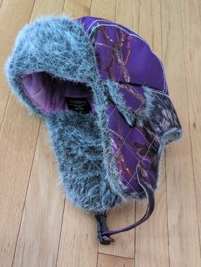 Dodge Choko Authentics Trapper Hat O/S Purple Grey Camo
